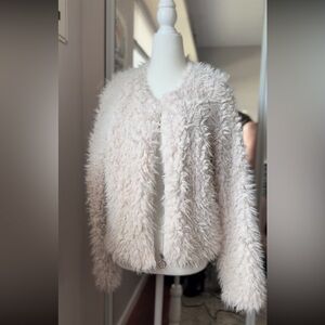 White Faux Fur Jacket